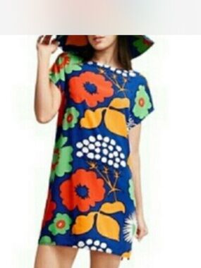 Marimekko for Target Kukkatori floral tunic dress size large